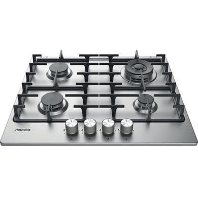Hotpoint 59cm 4 Burner Gas Hob - Stainless Steel