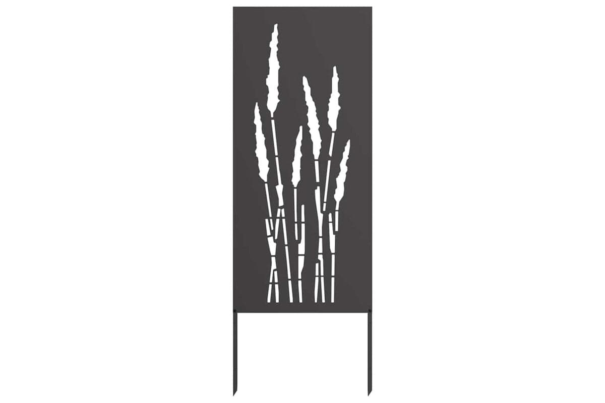 Garden Privacy Screen Black 50 X140cm Cold-rolled Steel