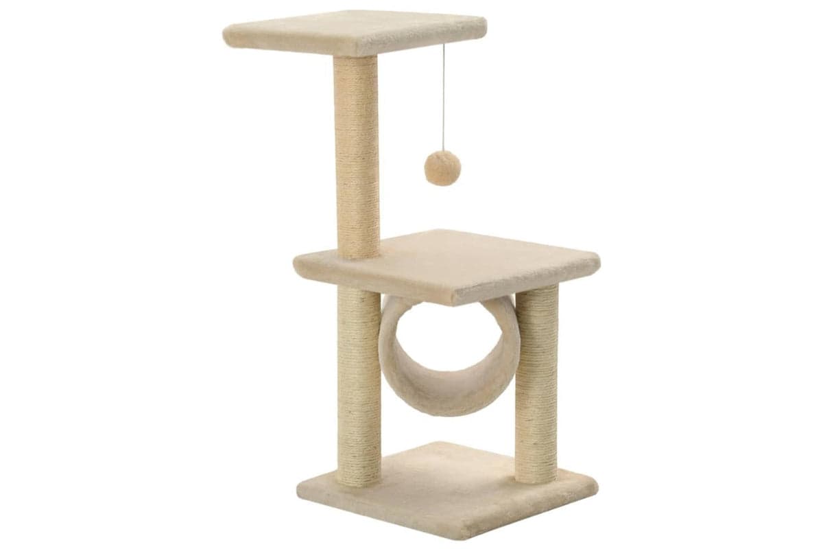 Cat Tree With Sisal Scratching Posts 65 Cm Beige