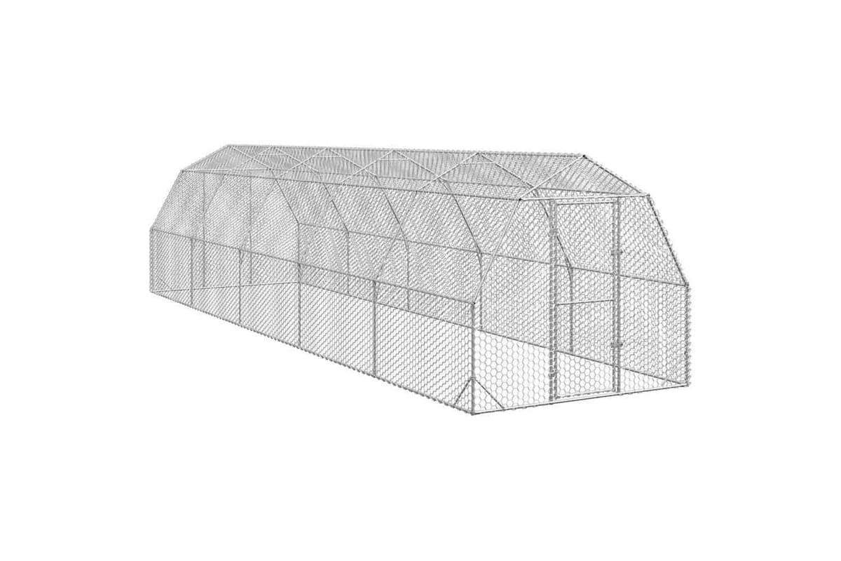 Vidaxl Chicken Run 25x10x225 M Galvanised Steel