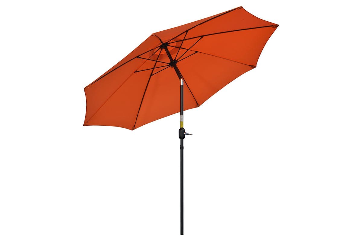 Outsunny 2.6m Patio Sun Umbrella Parasol | Orange/Black