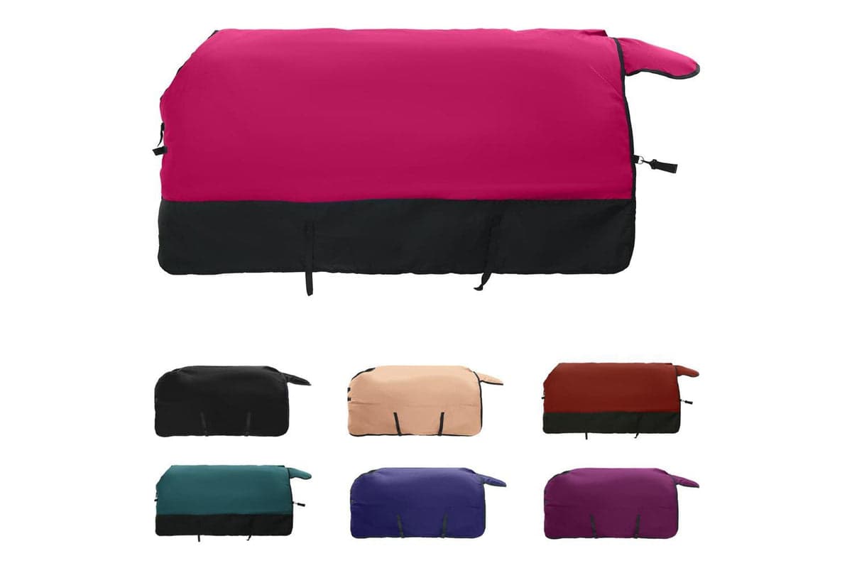 Vidaxl Horse Blanket Pink And Black 155 Cm Polyester