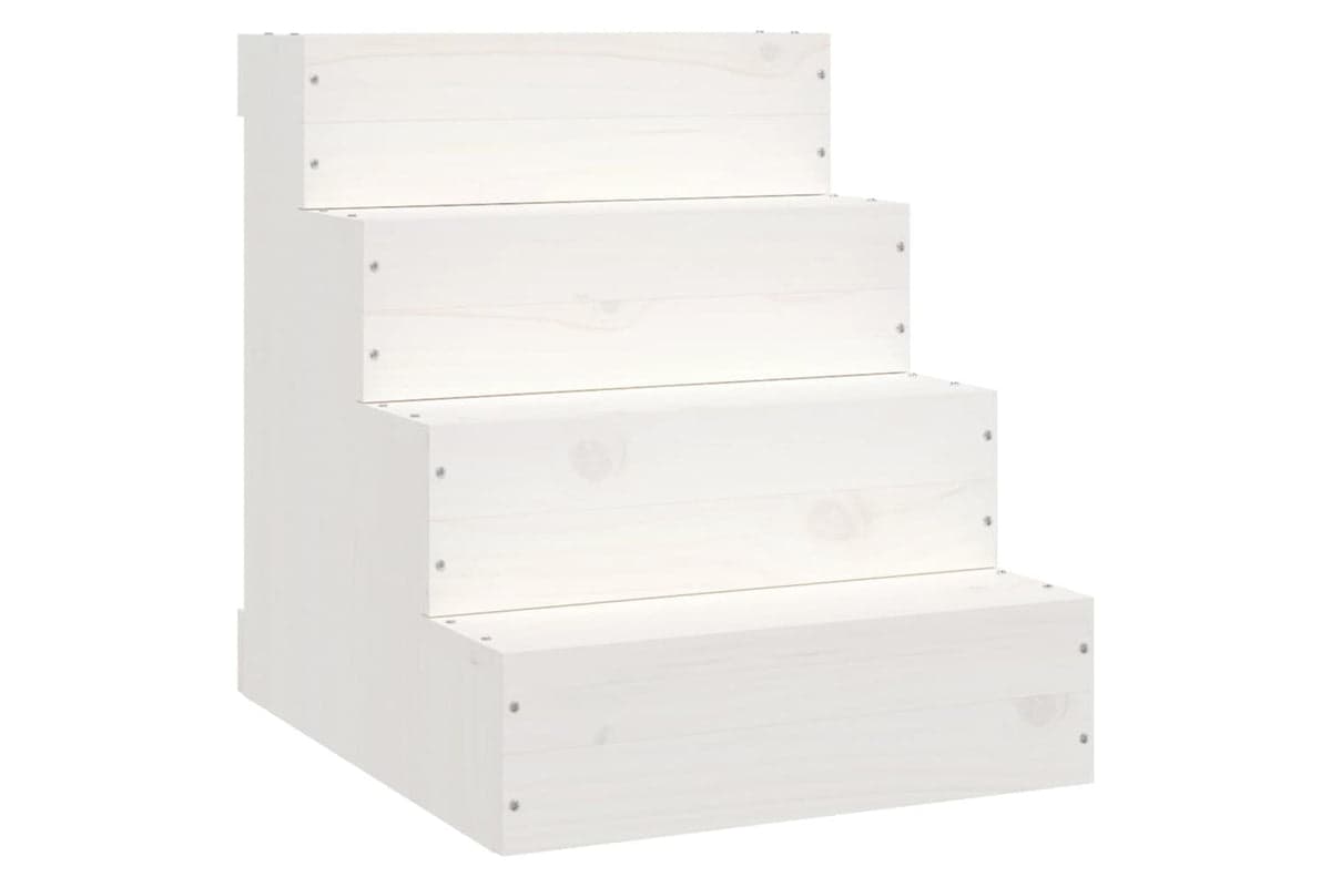 vidaXL 822467 Pet Stair White 40x49x47cm Solid Wood Pine