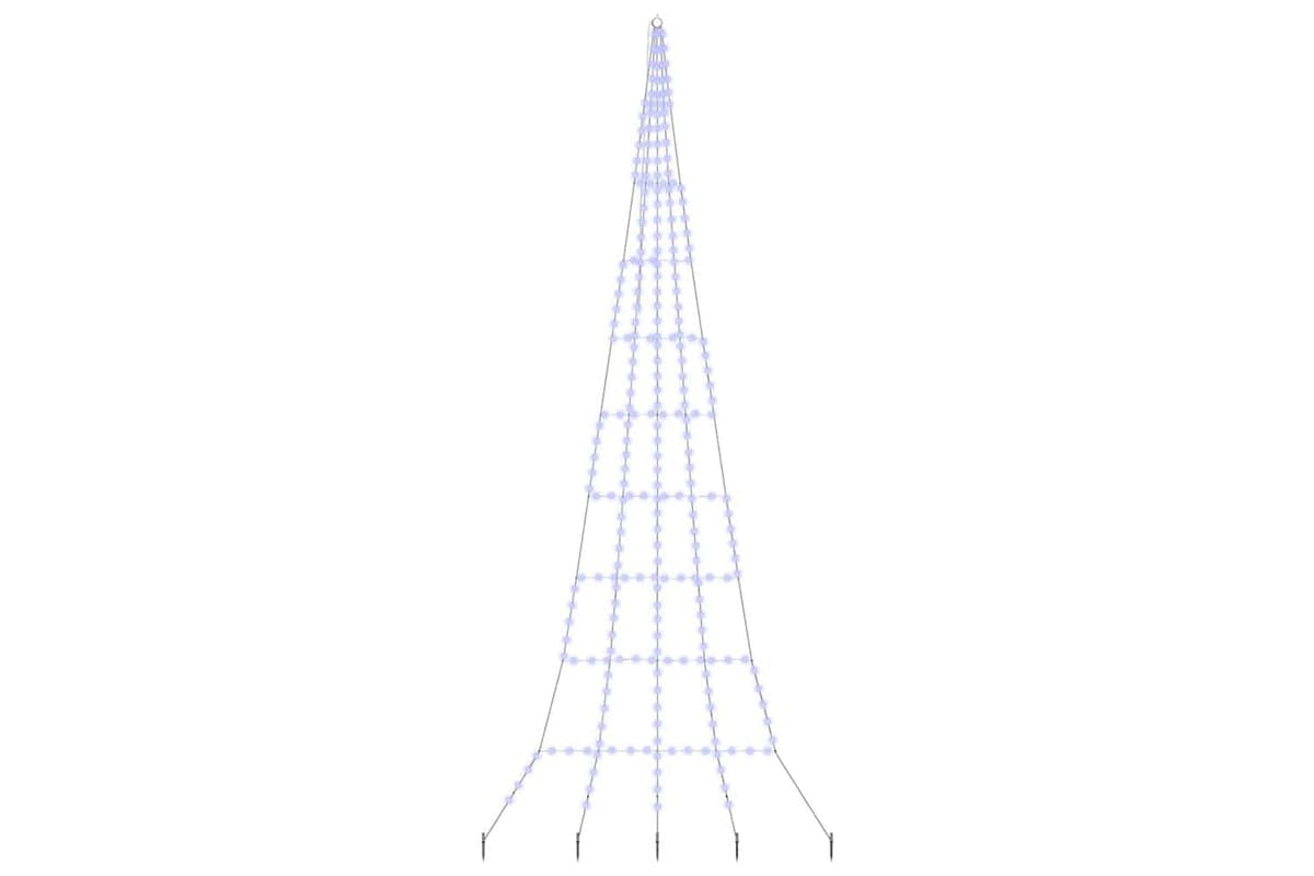 Vidaxl Led Christmas Tree With Ground Spikes Blue 500 Cm Metal