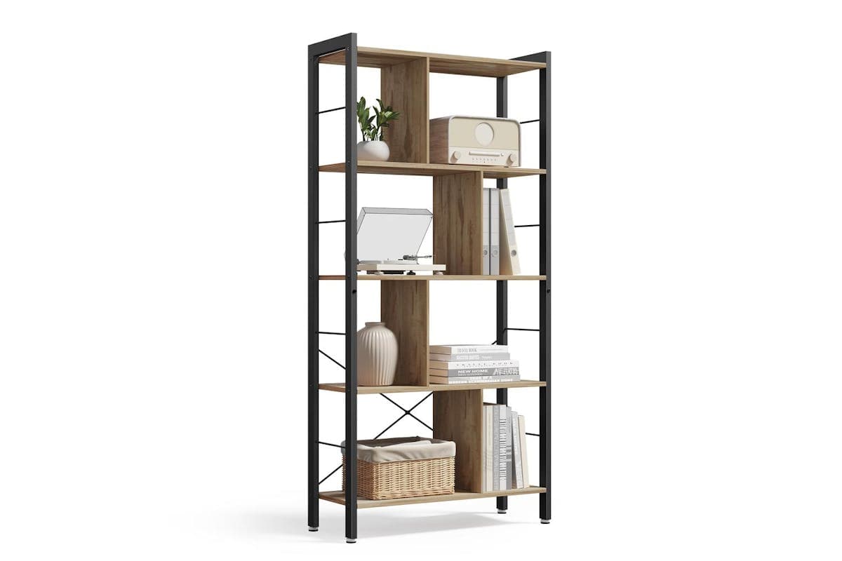 Vasagle Bookcase | Industrial Style | Particleboard & Metal | 154.5cm