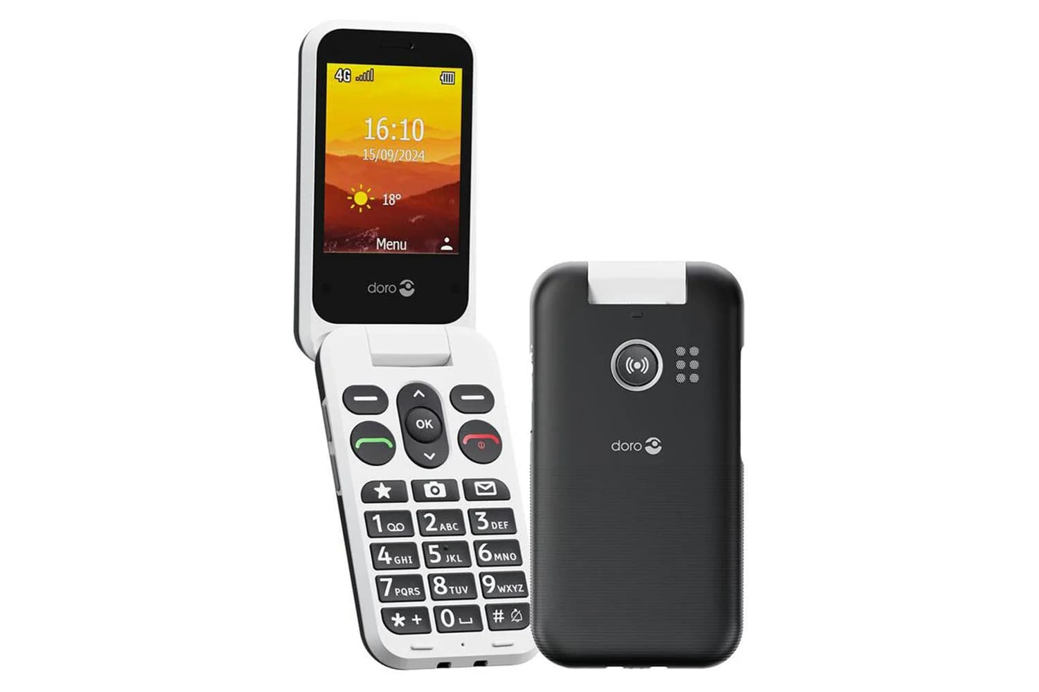 Doro Leva L30 Flip Phone | Graphite/White