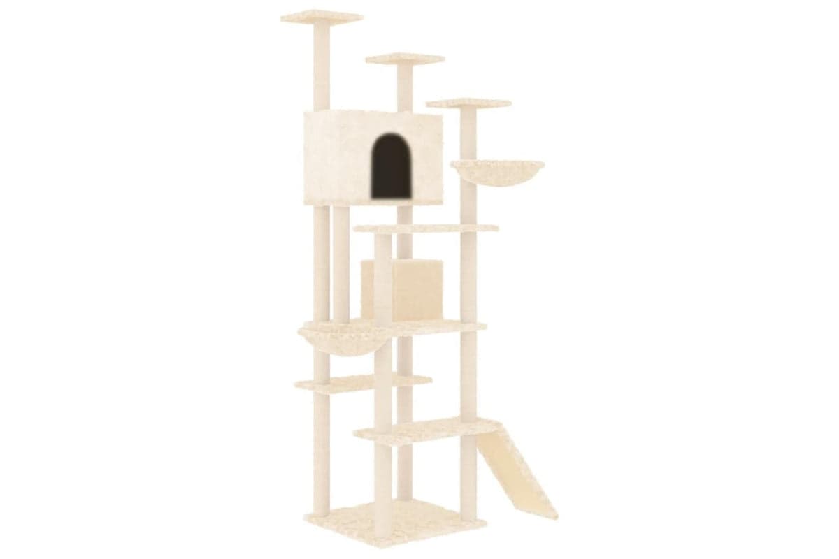 Vidaxl Cat Tree With Sisal Scratching Posts Cream 191 Cm