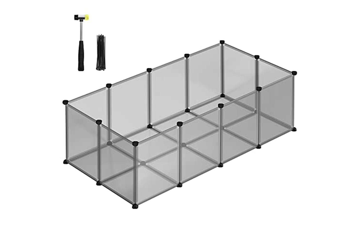 Songmics Pet Playpen | Guinea Pig Run And Cage | Transparent Plastic | Large