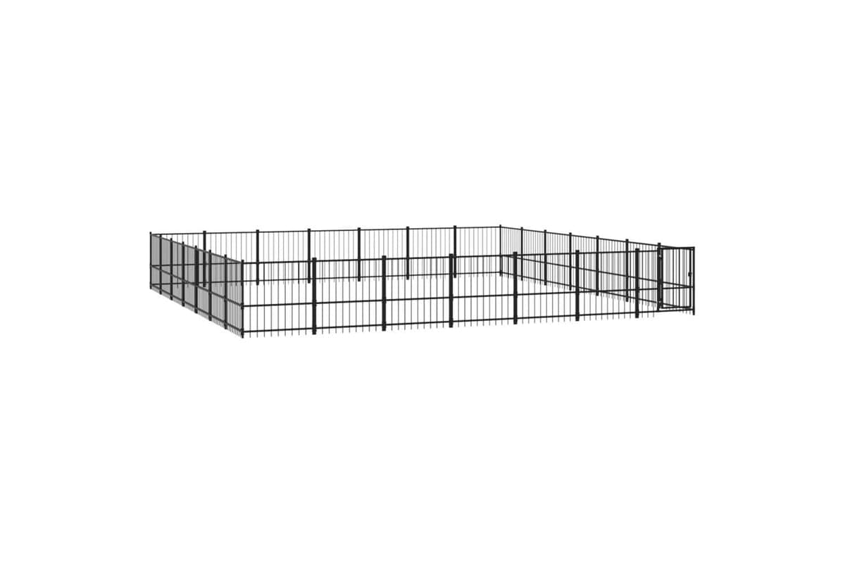 Vidaxl 3124650 Outdoor Dog Kennel Steel 46.1 M2