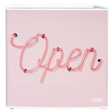 Kuhla Pink Open Sign 45 Litre Table Top Fridge - White