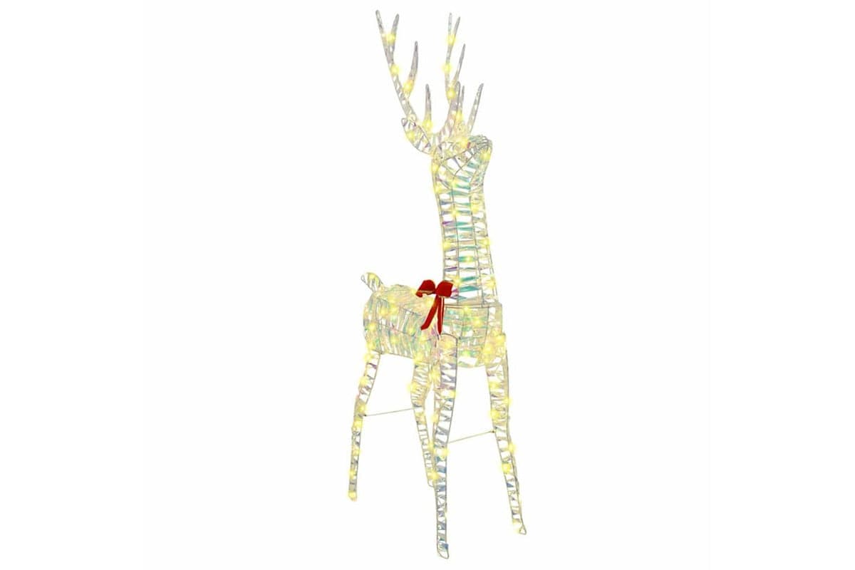 Vidaxl 3d Reindeer With 140 Leds Warm White 128 Cm Pet