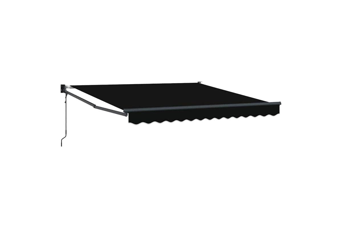 Vidaxl Retractable Awning Black 350 X 250 Cm Fabric