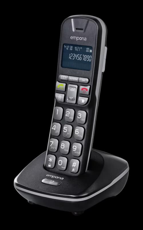 Emporia TALKHOME DECT Amplified cordless telephone with large LCD display and hands-free speakerphone | TH-21-UK