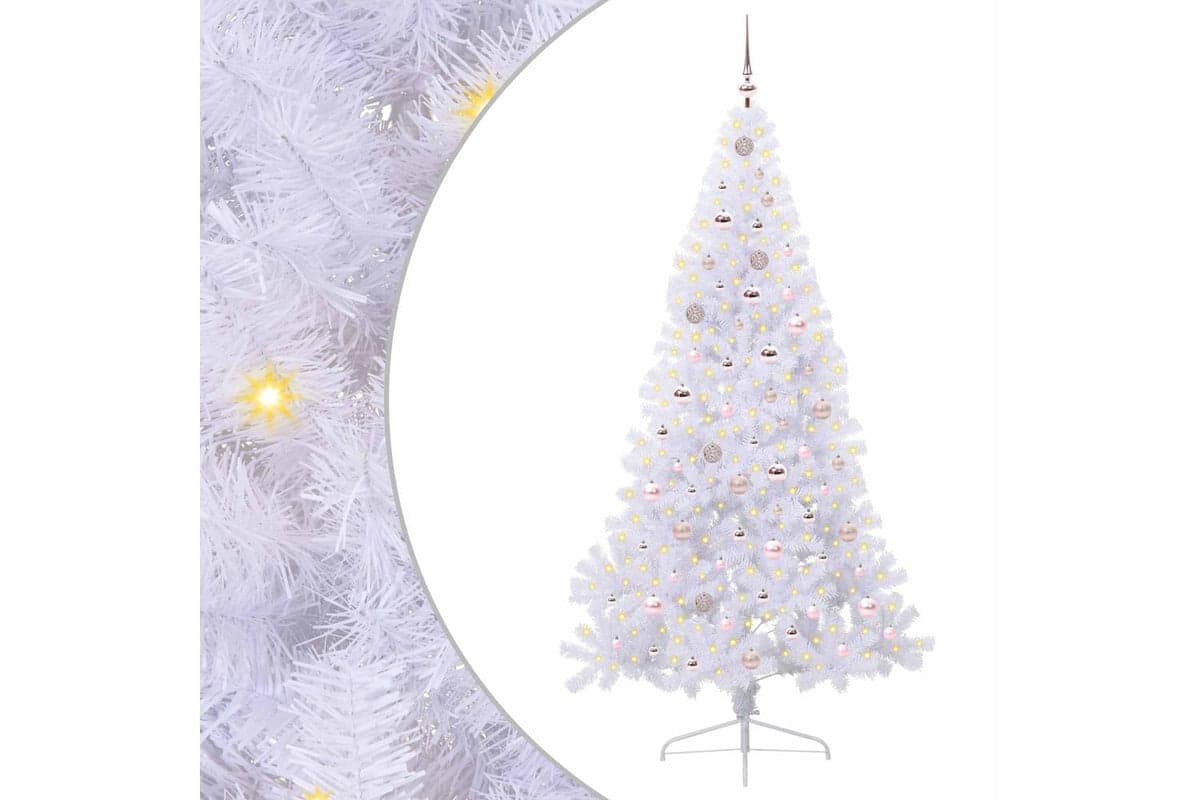 Vidaxl Artificial Christmas Tree With Stand White 210 Cm Pvc And Steel