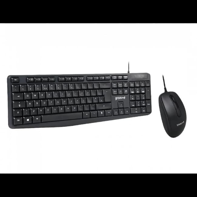 Groove Wired Keyboard & Mouse Set | Black | GVPC19BK