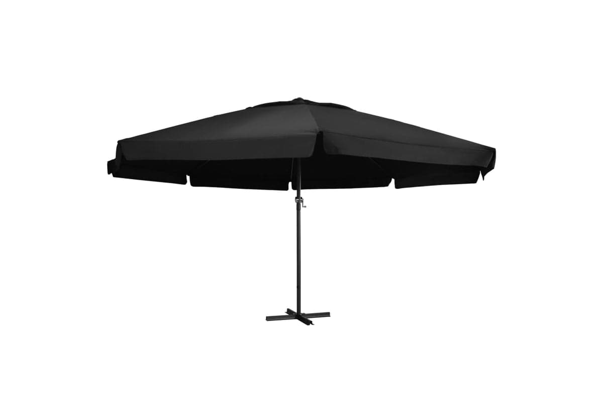 vidaXL 47368 Outdoor Parasol With Aluminium Pole 500cm Black