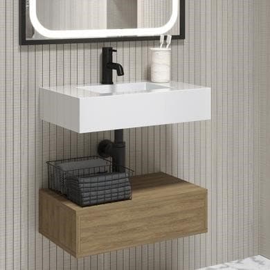 Oslo 600mm Wall Hung Vanity Unit with Basin