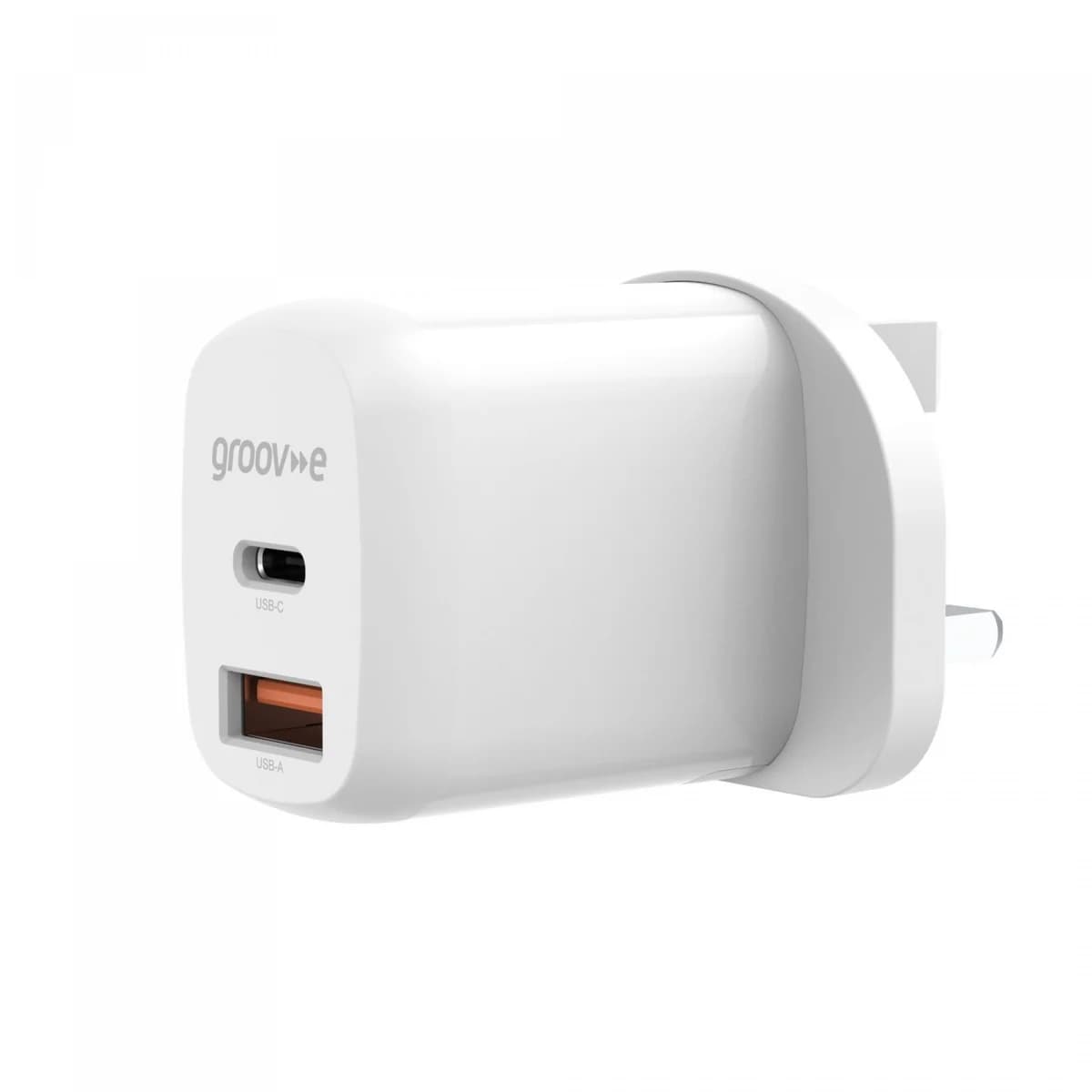 Groov-e 20W USB-C and USB-A Wall Charger White | GVMA105WE