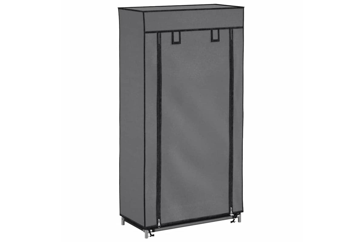 vidaXL 282430 Shoe Cabinet With Cover Grey 58x28x106cm Fabric
