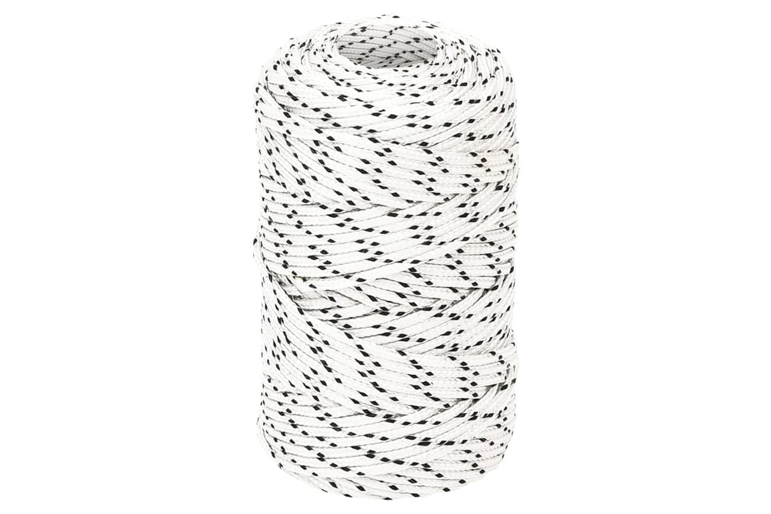 vidaXL 152744 Braided Boat Rope White 2mmx250 M Polyester