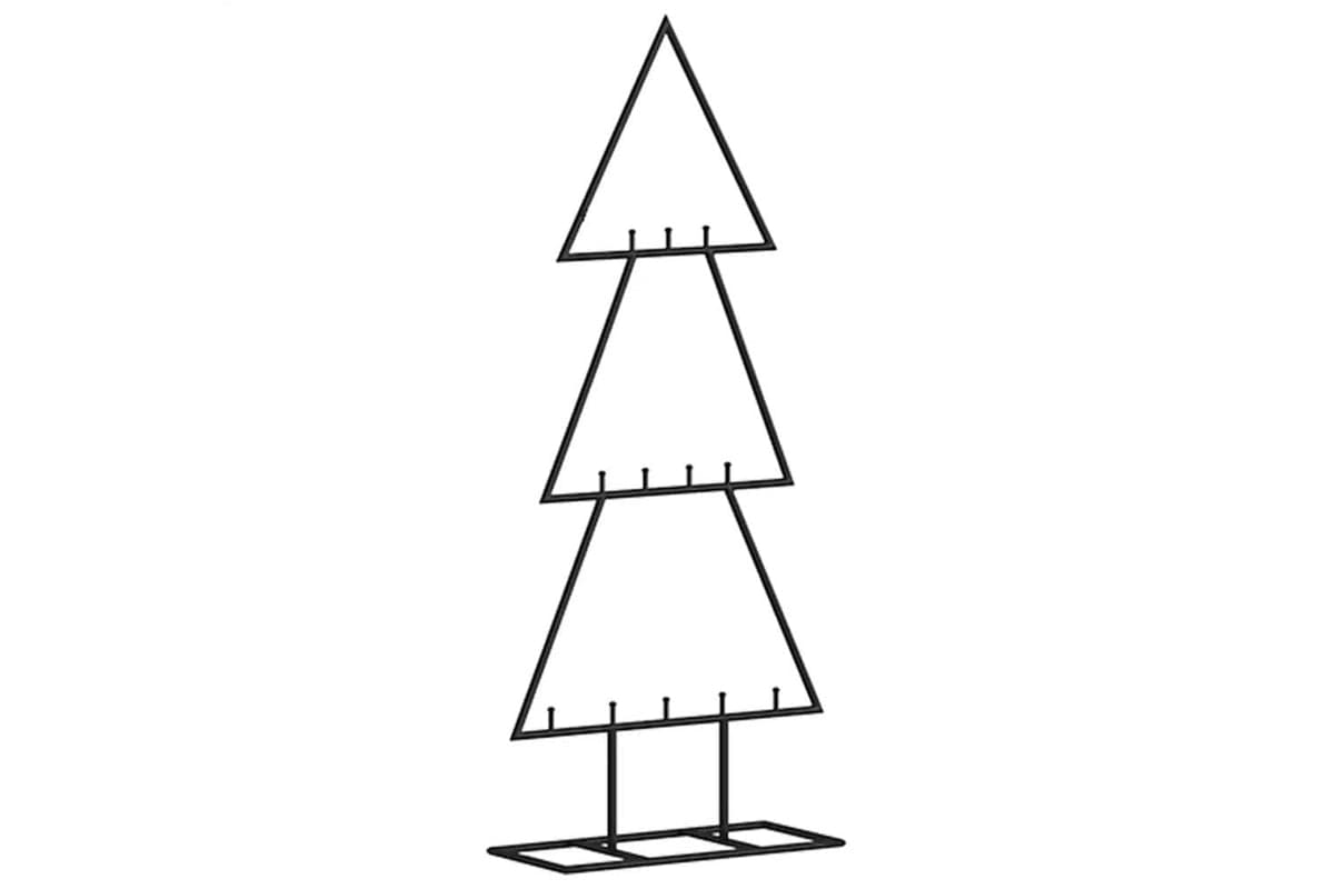 Vidaxl Metal Christmas Tree For Decoration Black 60 Cm