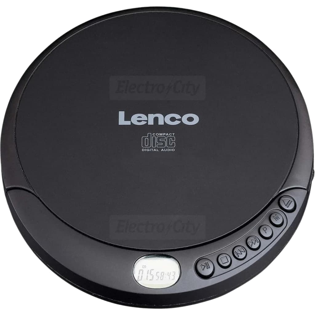 Lenco Portable CD Player with LCD Display and Earphones | Black