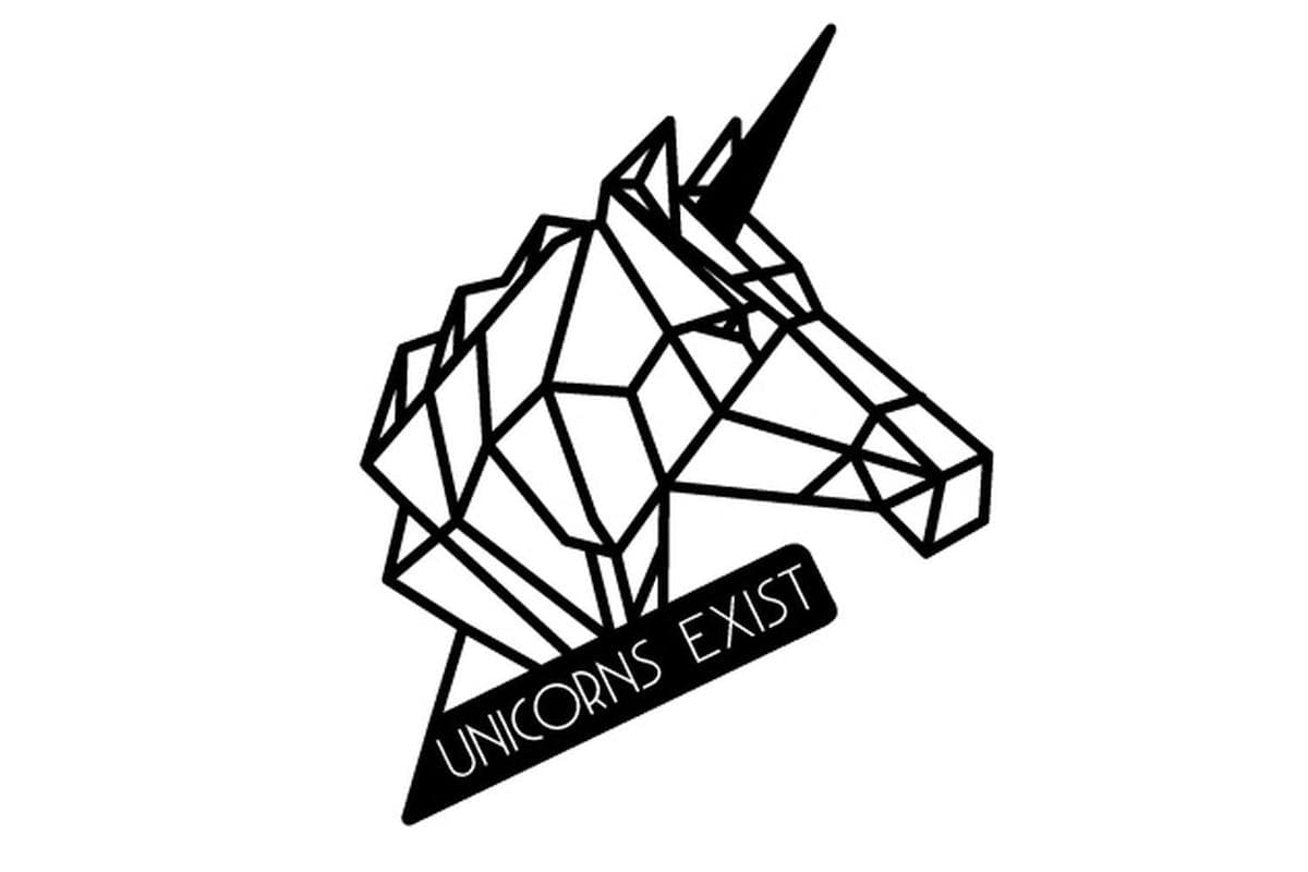 Decortie | Unicorn Metal Wall Art Sculpture | Black | 55 x 43.5 cm