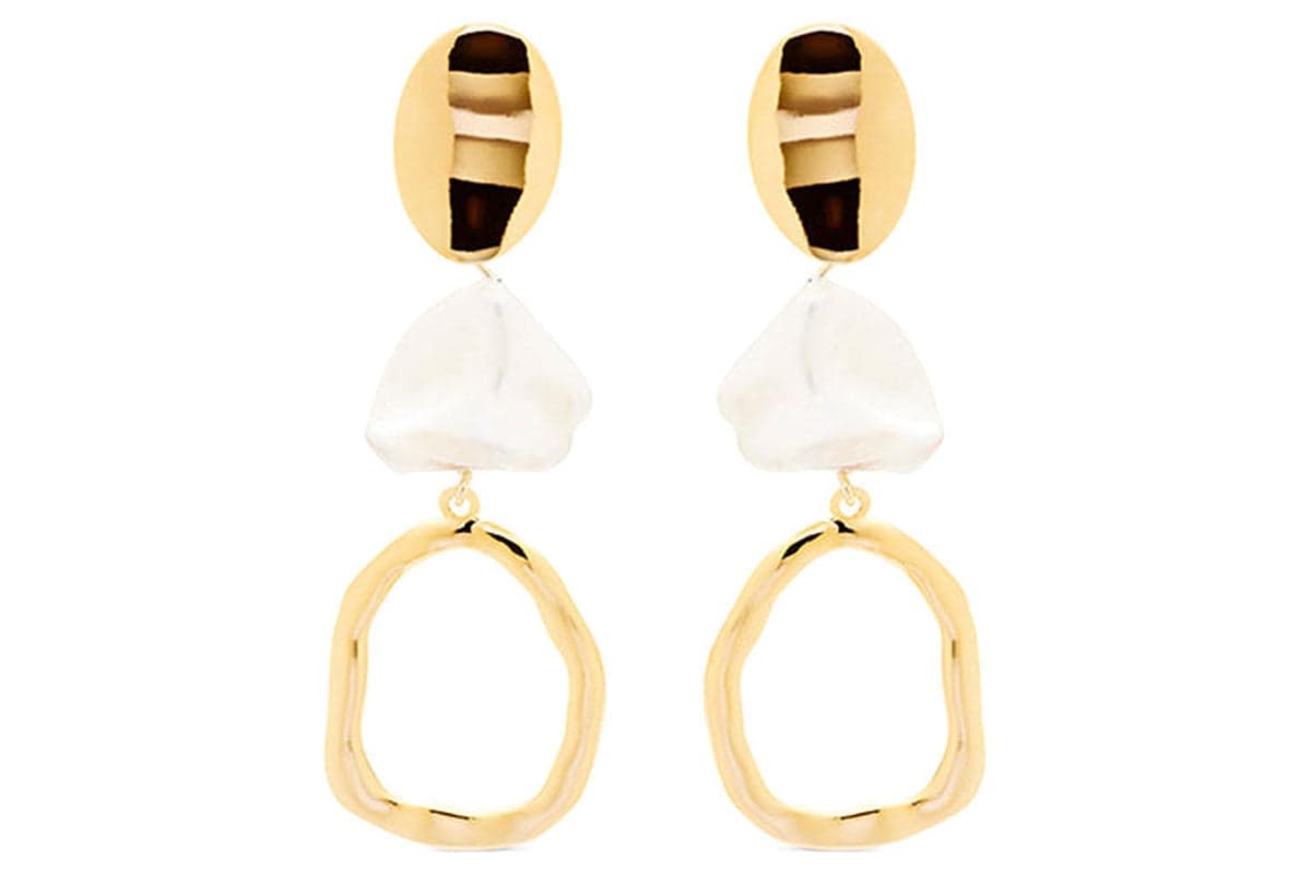 Luxenter MARKJO Earrings | Gold Dangling Statement Earrings