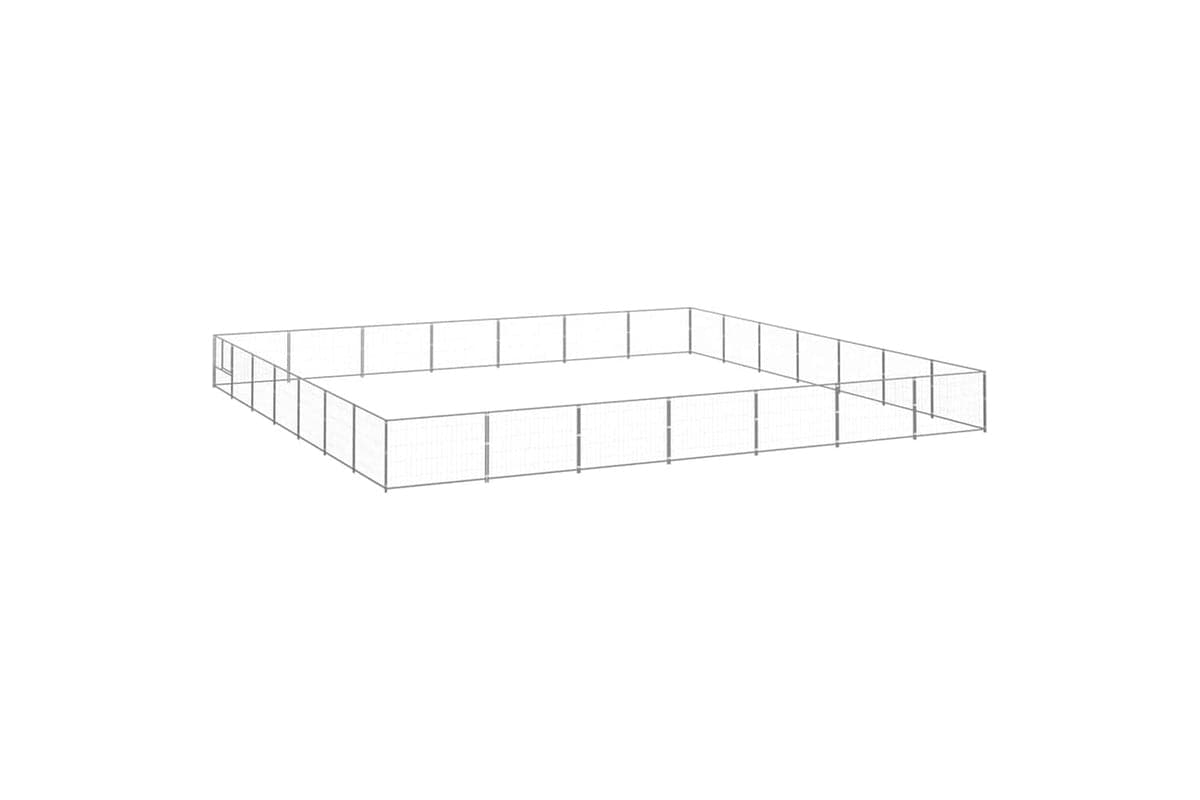 Vidaxl 3082183 Dog Kennel Silver 49 M2 Steel