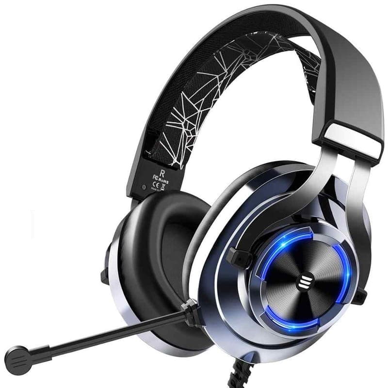 Eksa Corded Gaming Headset with RGB Lights - Black | E3000-BLACK