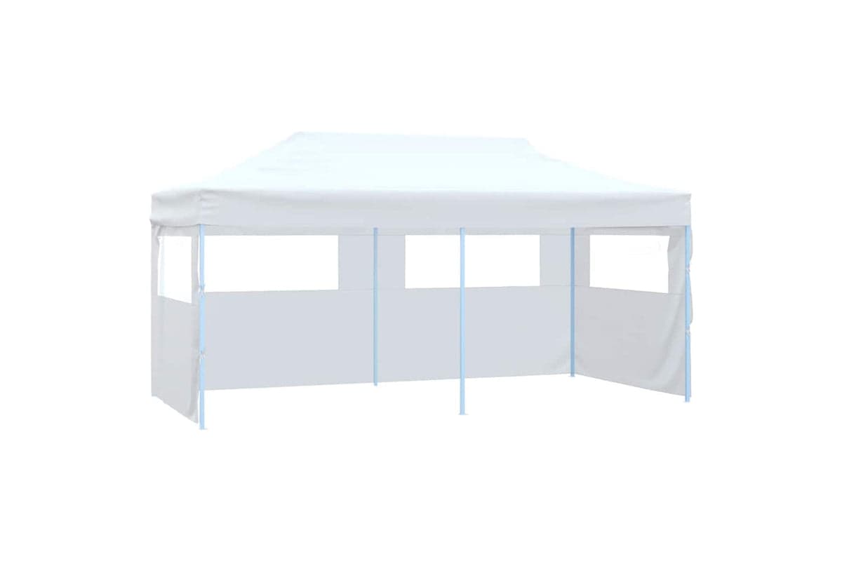 Vidaxl Professional Folding Party Tent With 4 Sidewalls 3x6 M Steel White