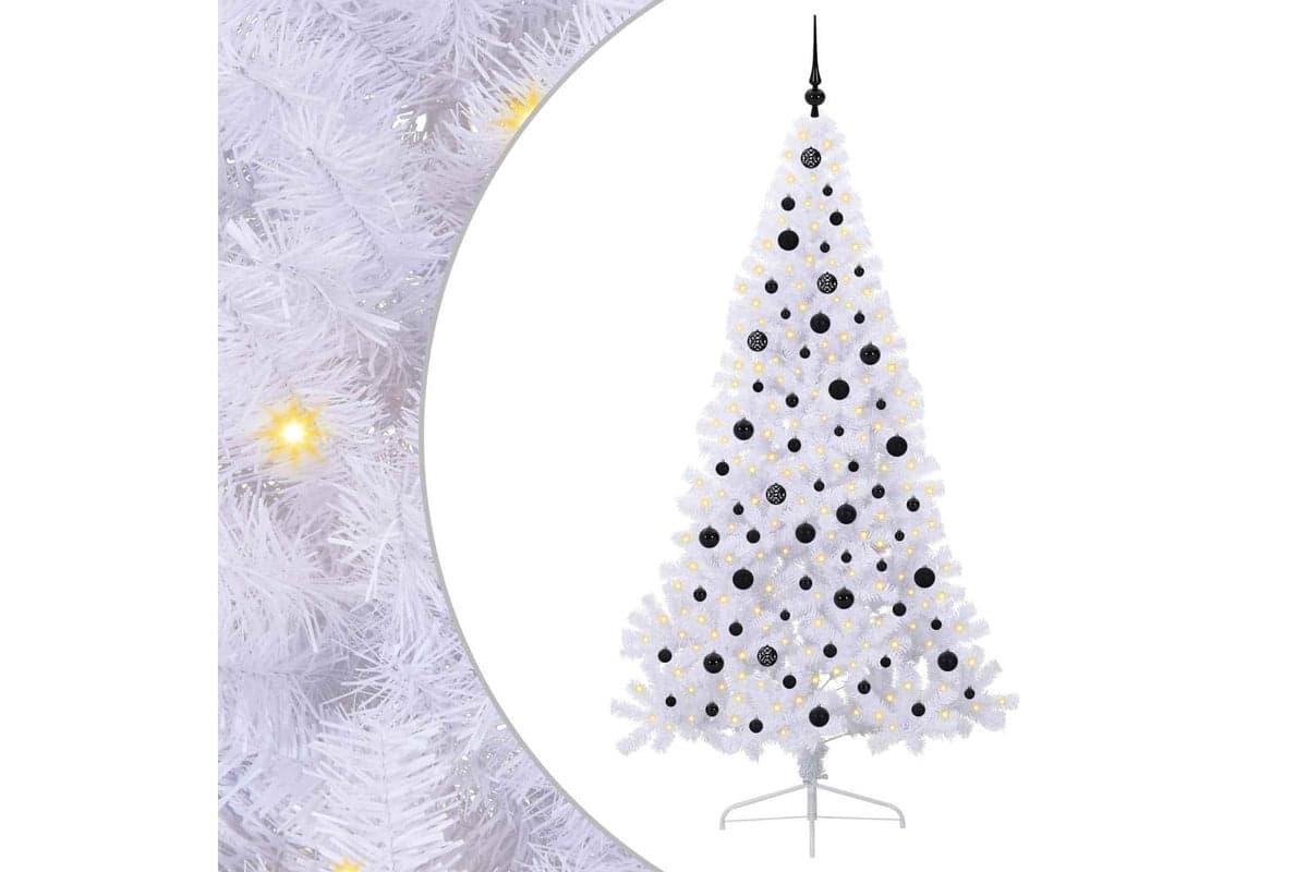 Vidaxl Artificial Christmas Tree With Stand White 210 Cm Pvc And Steel