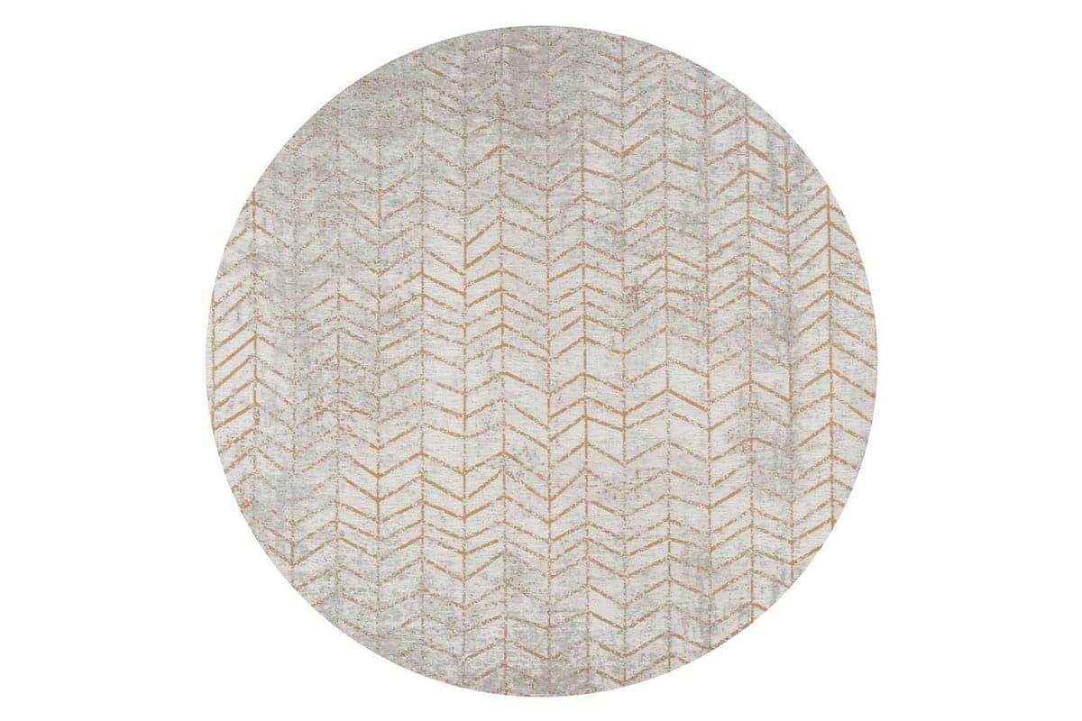 Louis De Poortere | Jacob's Ladder Eco Round Rug | Beige | 240 x 240 cm