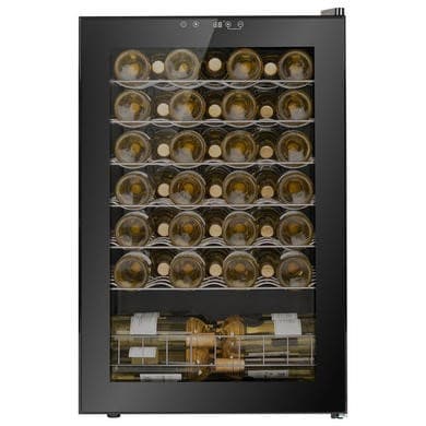 Refurbished electriQ 48 Bottle Capacity Freestanding Wine Cooler – Black