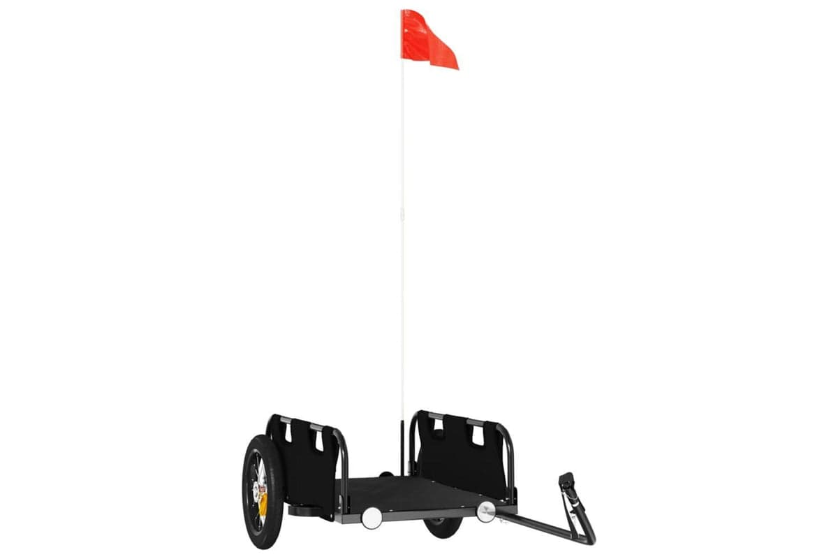 Vidaxl Bike Trailer Black Oxford Fabric And Iron