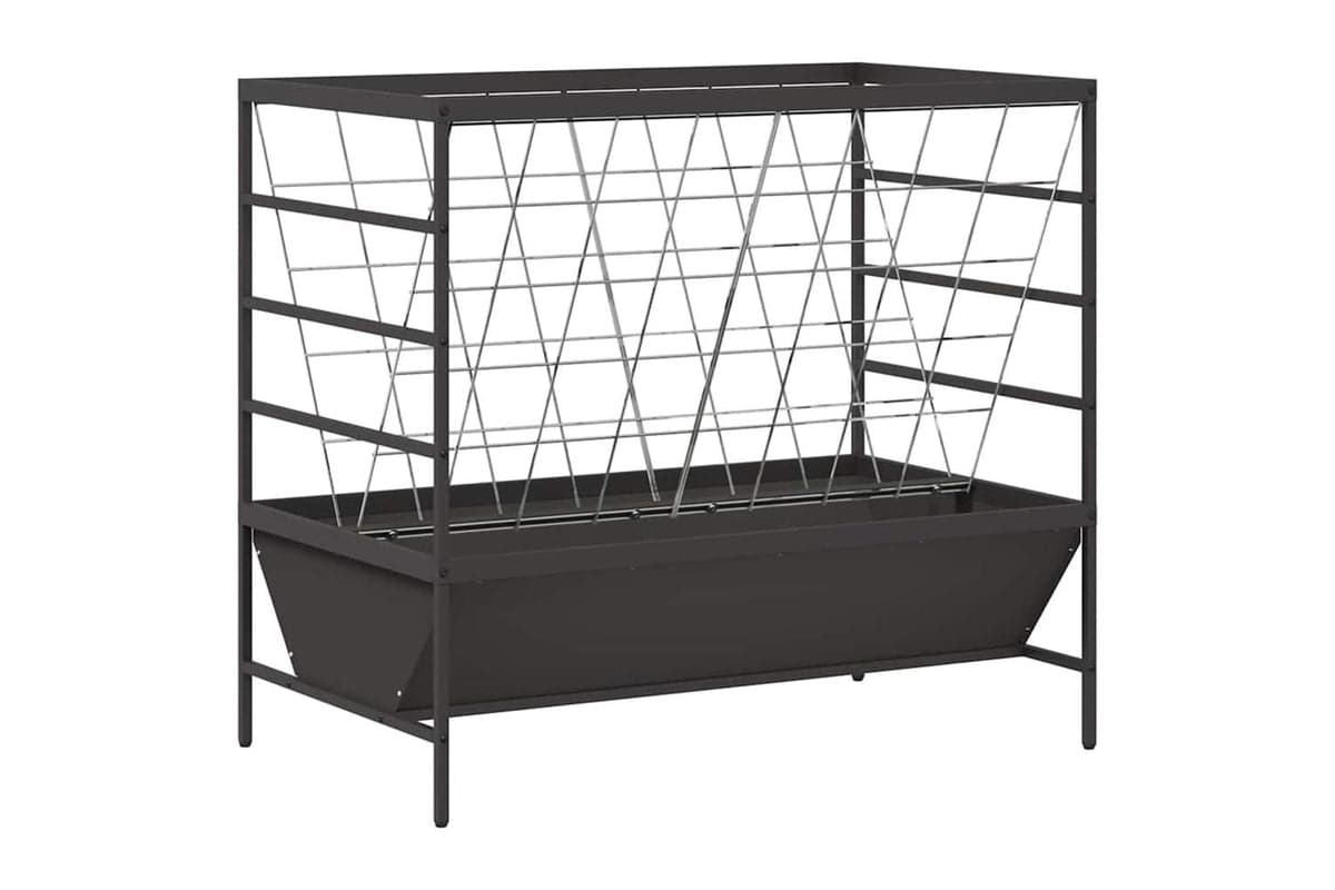 Vidaxl Livestock Feeder Black 100 X 60 X 90 Cm Cold-rolled Steel