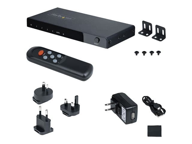 Startech 4-Port 8K HDMI Switch, HDMI 2.1 Switcher 4K 120Hz HDR10+, 8K 60Hz UHD, HDMI Switch 4 In 1 Out, Auto/Manual Source Switching, Remote Control a