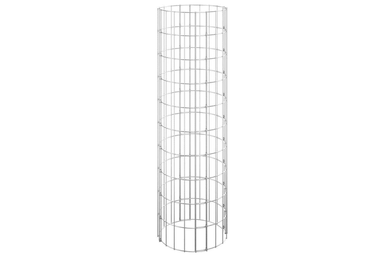 vidaXL 152012 Circular Gabion Pole Galvanised Steel Ø30x100cm