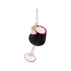 Classic Red Wine Glass Tree Decoration 10cm