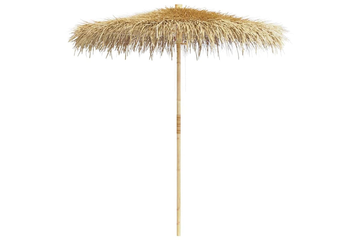 Vidaxl Bamboo Garden Parasol With Banana Leaf Roof 210 Cm