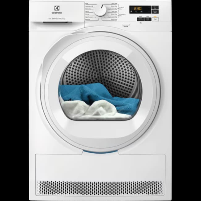 Electrolux 600 GentleCare Heat Pump 8kg Tumble Dryer - White | EDHI618WD