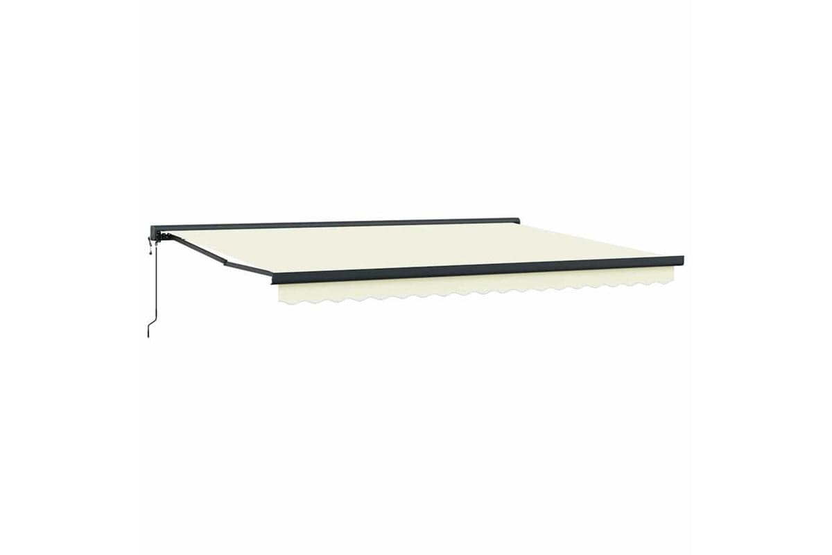 Vidaxl Retractable Awning Manual Cream 450 X 300 Cm Fabric Metal