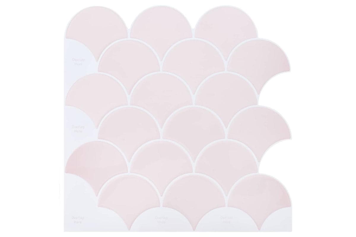 Vidaxl Fish Scale Tile 20 Pcs Light Pink 30 X 30 Cm