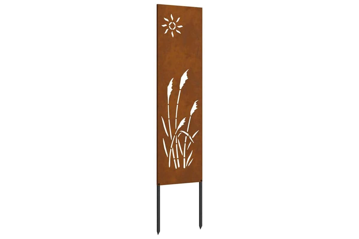 Garden Privacy Screen Rusty 32 X140cm Weathering Steel