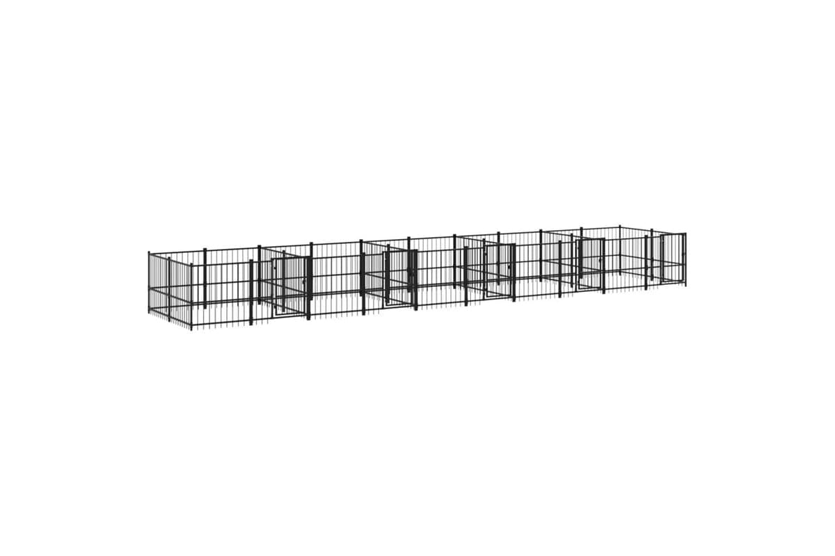 Vidaxl 3124667 Outdoor Dog Kennel Steel 18.77 M2