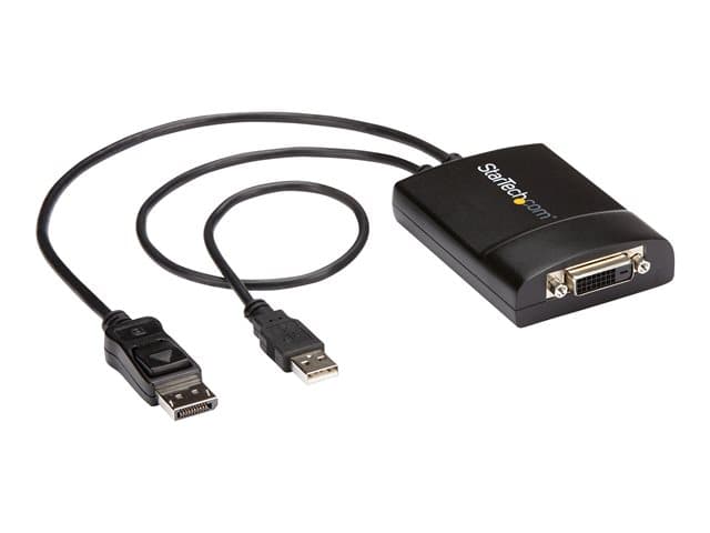 STARTECH.COM - StarTech DisplayPort to DVI Adapter - Dual-Link - Active DVI-D Adapter for Your Monitor / Display - USB Powered - 2560x1600 (DP2DVID2) - DisplayPort / DVI adapter - 37 cm