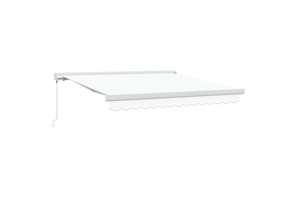 Vidaxl Retractable Awning White 350 X 250 Cm Fabric And Metal