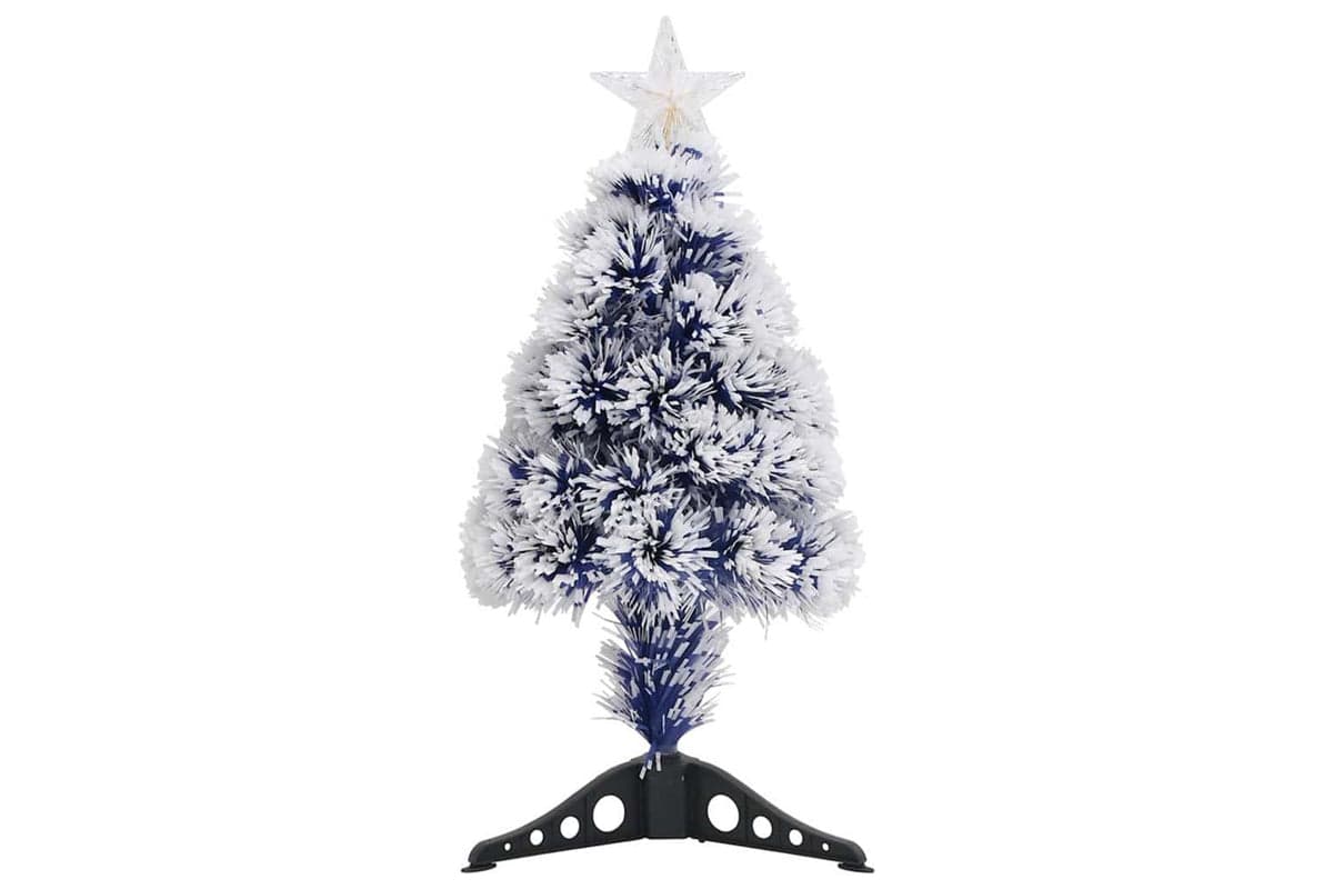 Vidaxl Artificial Pre-lit Christmas Tree Whiteblue 64 Cm Fibre Optic