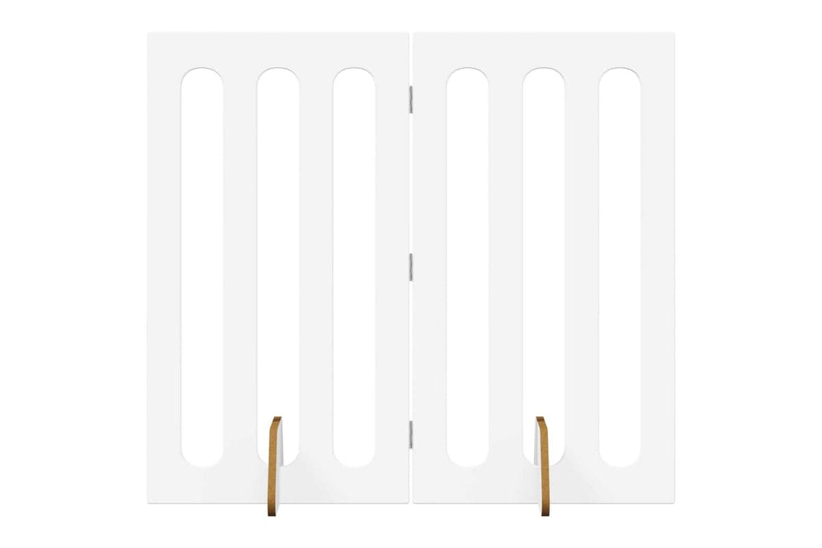 Vidaxl Folding Pet Fence 2 Pcs White 1005 X 38 X 90 Cm