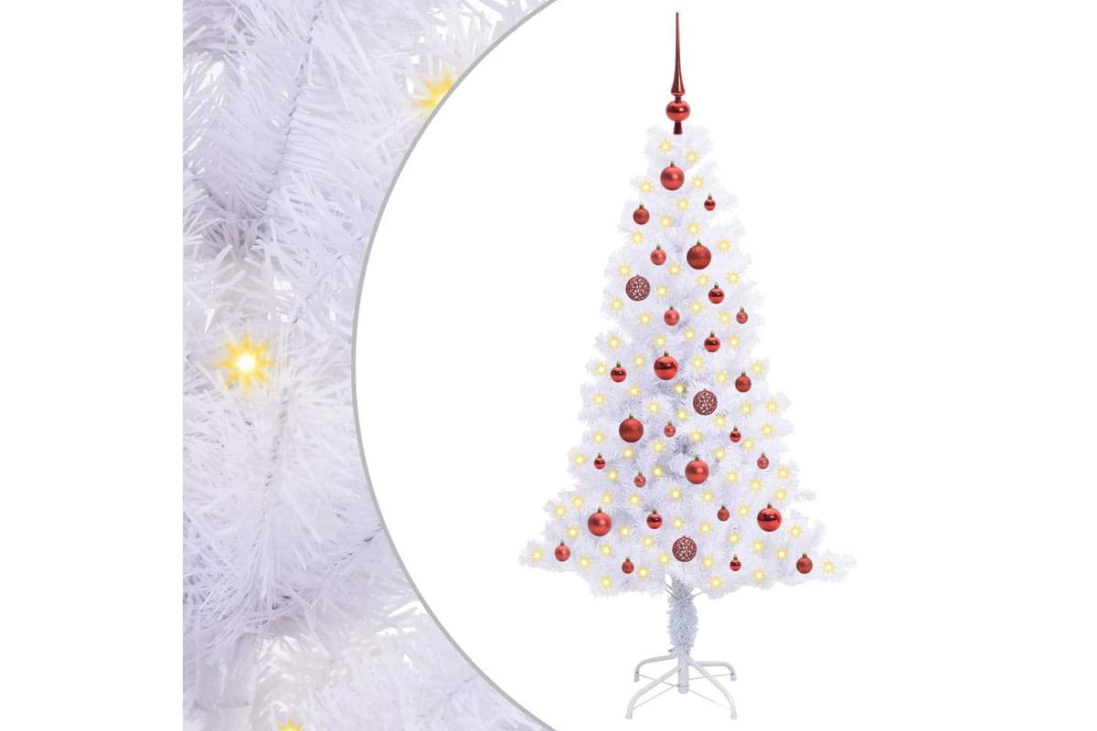 Vidaxl Artificial Christmas Tree With Stand White 150 Cm Pvc And Steel